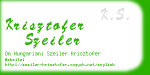 krisztofer szeiler business card